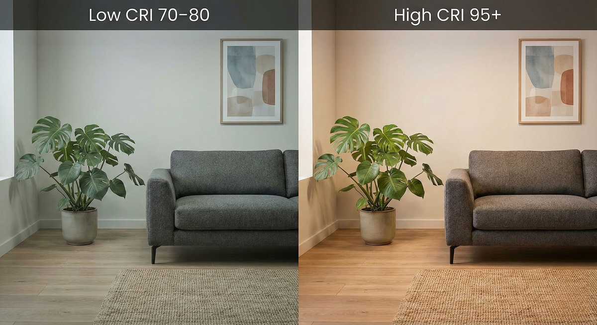 Cri Lighting Examples What Is CRI in Lighting? The Complete Guide to Color Rendering (CRI 80 ...