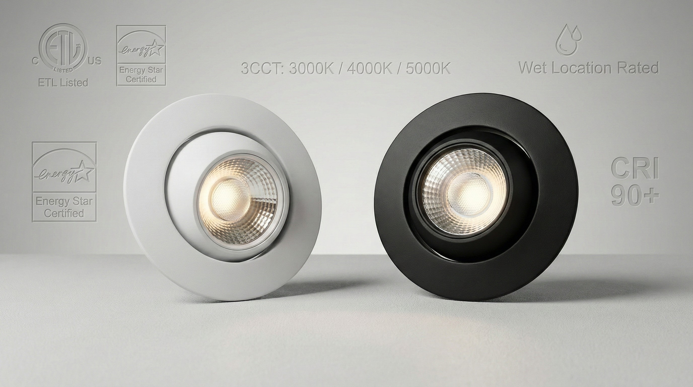 4 Inch, 9W 360° Eyeball Gimbal Downlight
