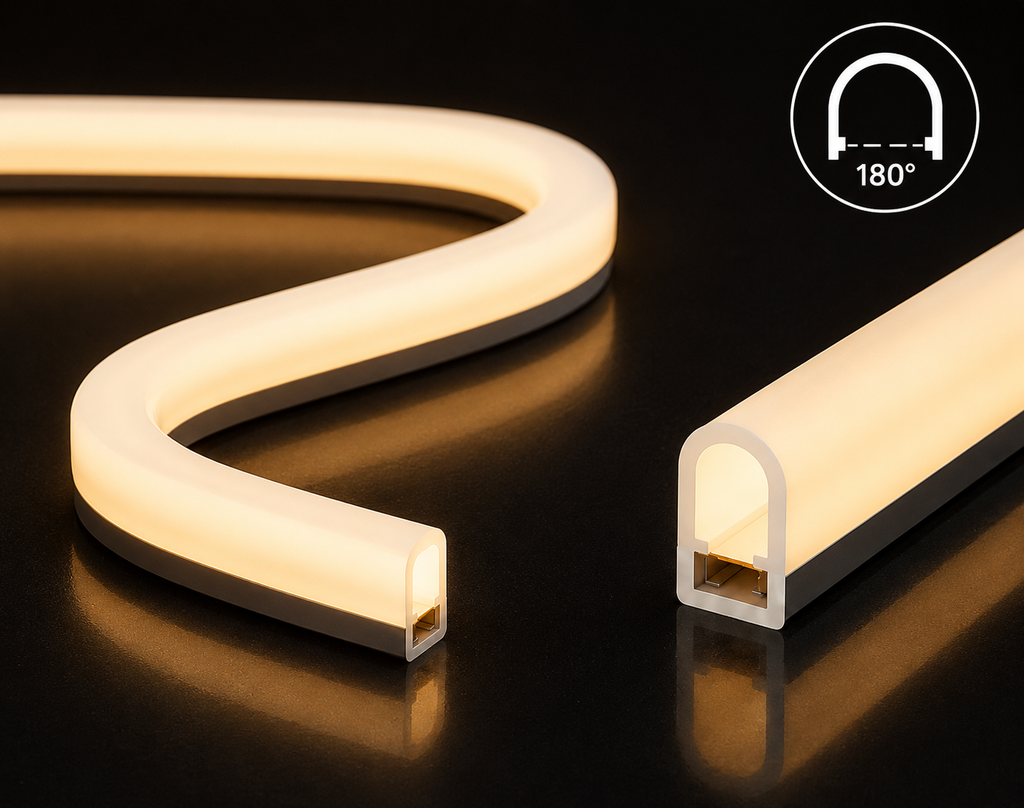 Flat 180° D-Shape Line Voltage LED Neon