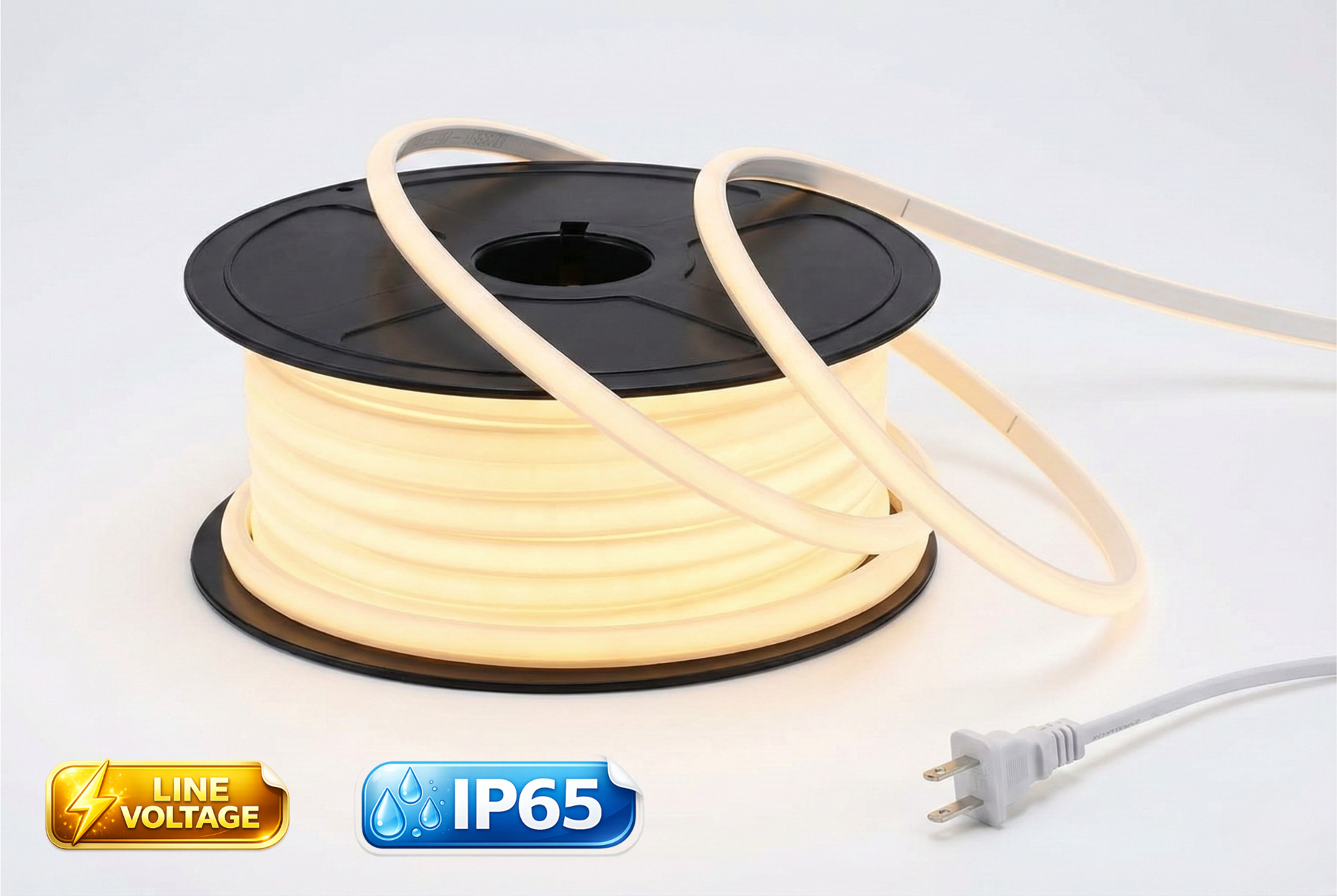 Single Color Line Voltage COB LED Strip  IP65