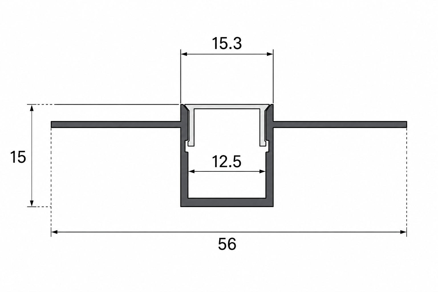 3/4" Multi-Directional Bendable Pre-Drywall Aluminum Profile – PVAC-F103