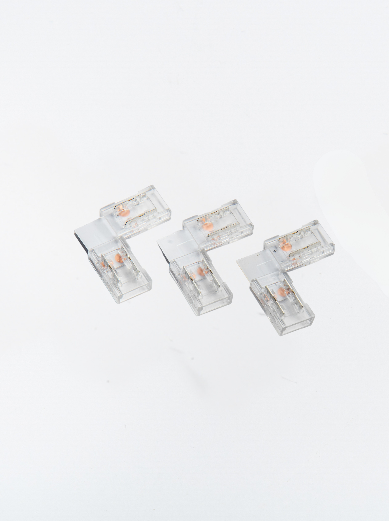 COB 90° Corner Connector (L) ,8mm (10mm Outer), Transparent (Single Color) ,PVAC-F17