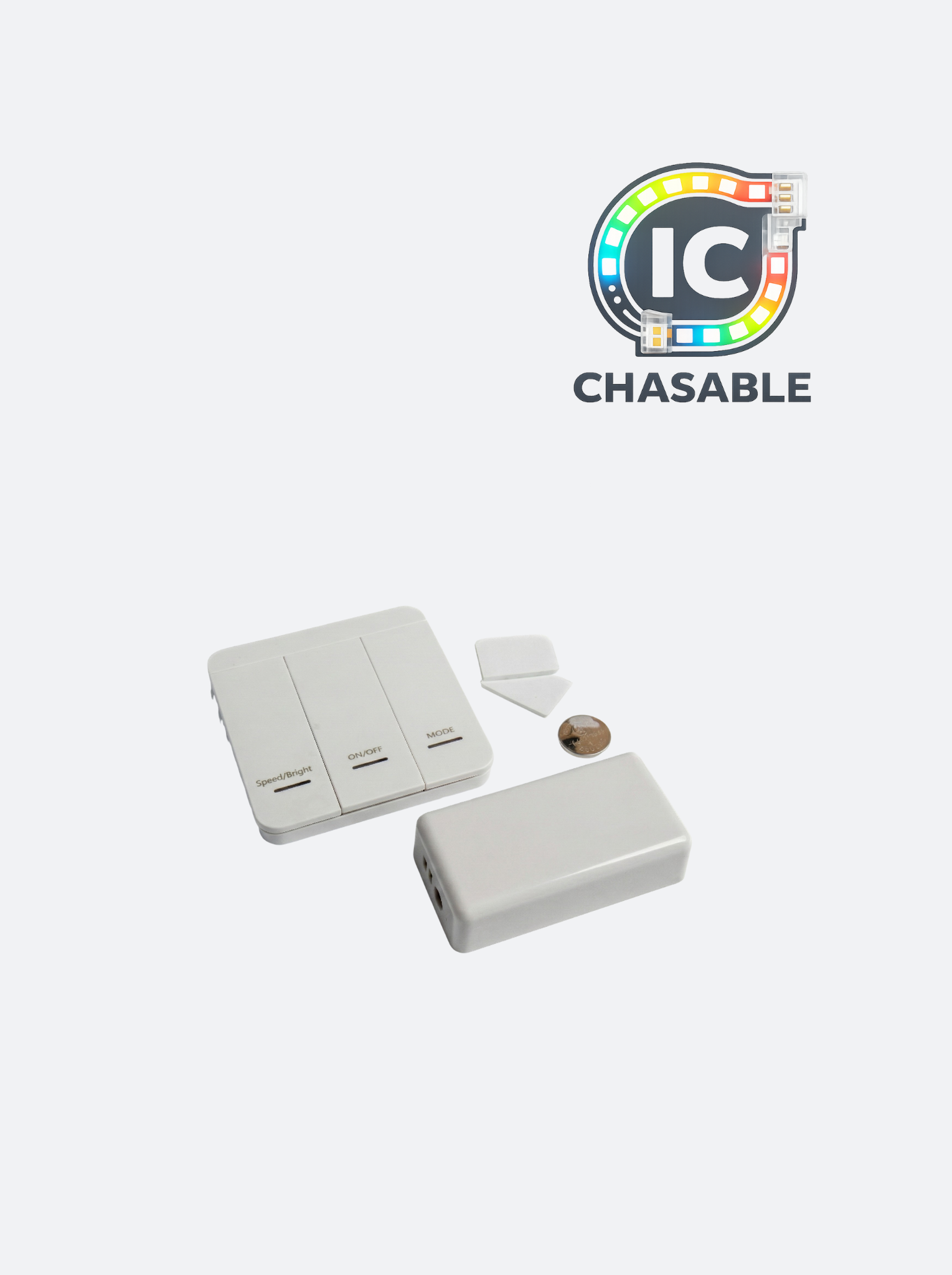 Running IC / Chase LED Strip Transponder + Wall Switch, For Runs Over 10m, PVAC-F27