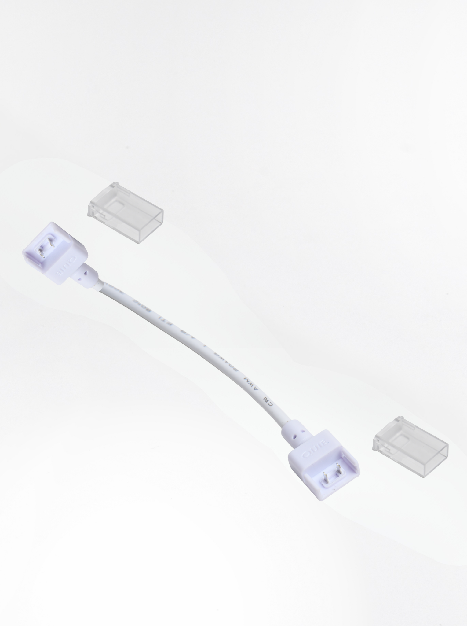 IP65 Waterproof Strip-to-Wire-to-Strip Connector, 15cm Link Wire, Locking Seal Cap (Universal), PVAC-F40