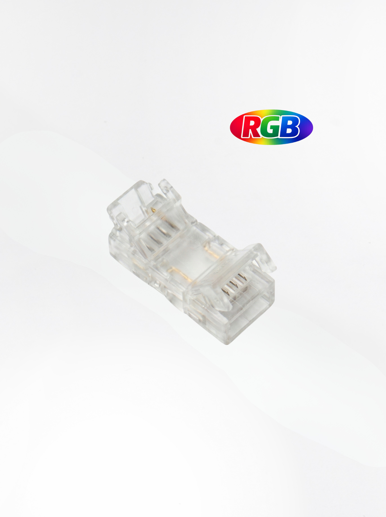COB RGB Strip-to-Strip Connector , Clasp-Lock, Transparent (8–10mm), PVAC-F41