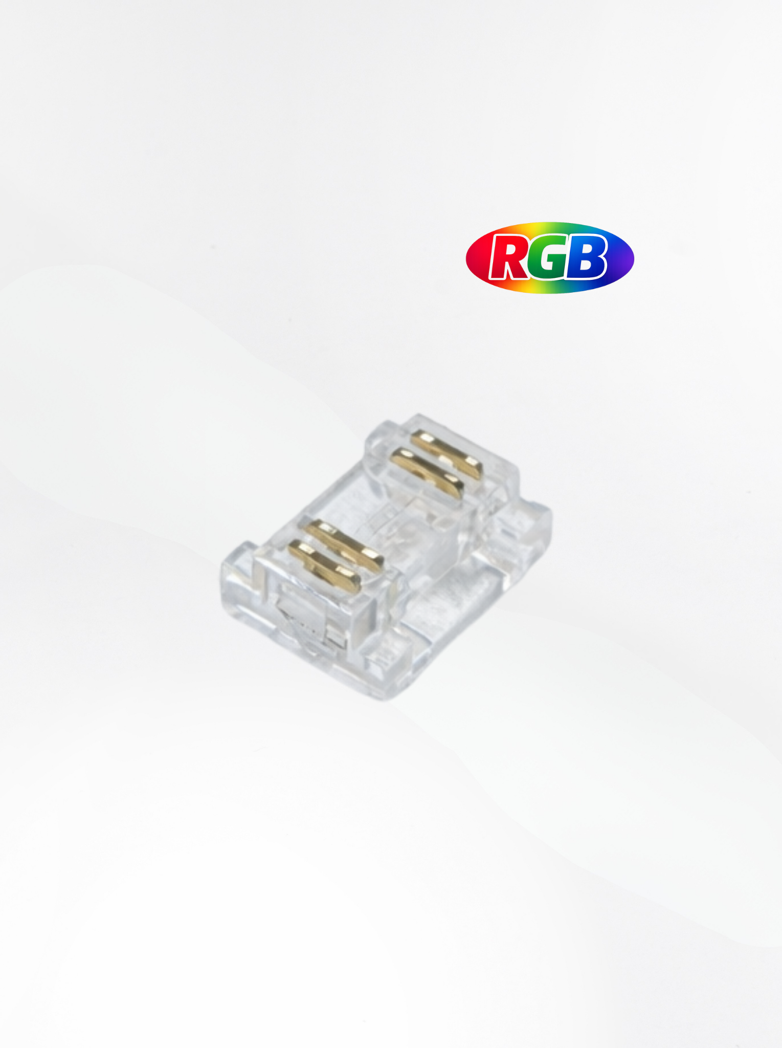 COB RGB Strip-to-Strip Connector ,Push-In, Transparent (8–10mm), PVAC-F47
