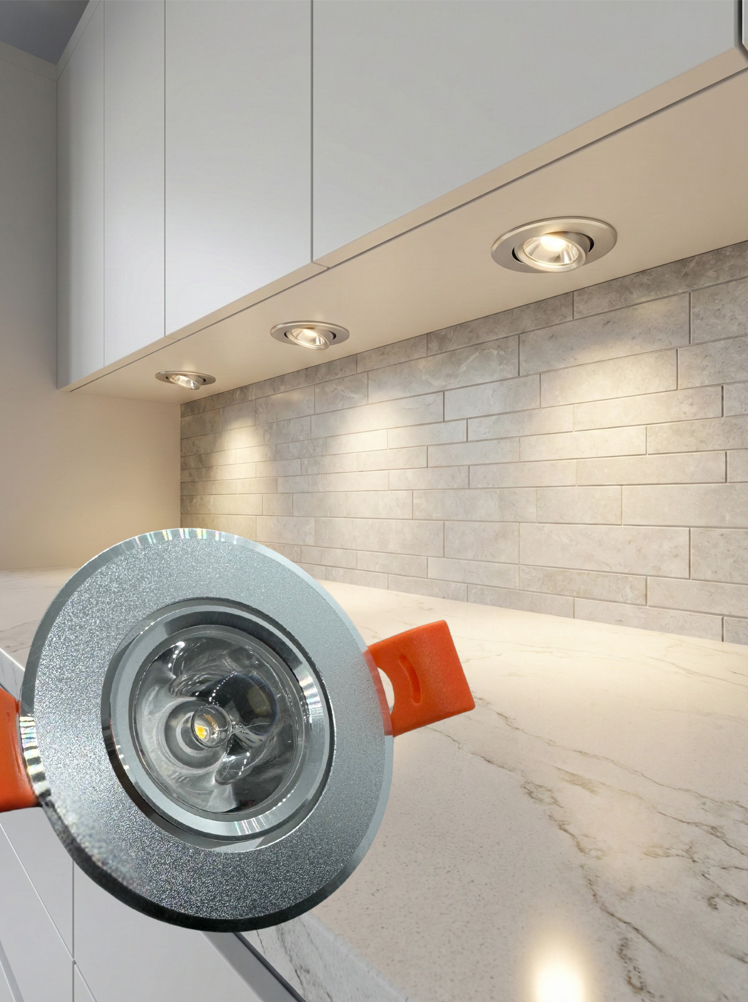 PVA1554 , 3W Tilt Gimbal Under Cabinet LED Downlight