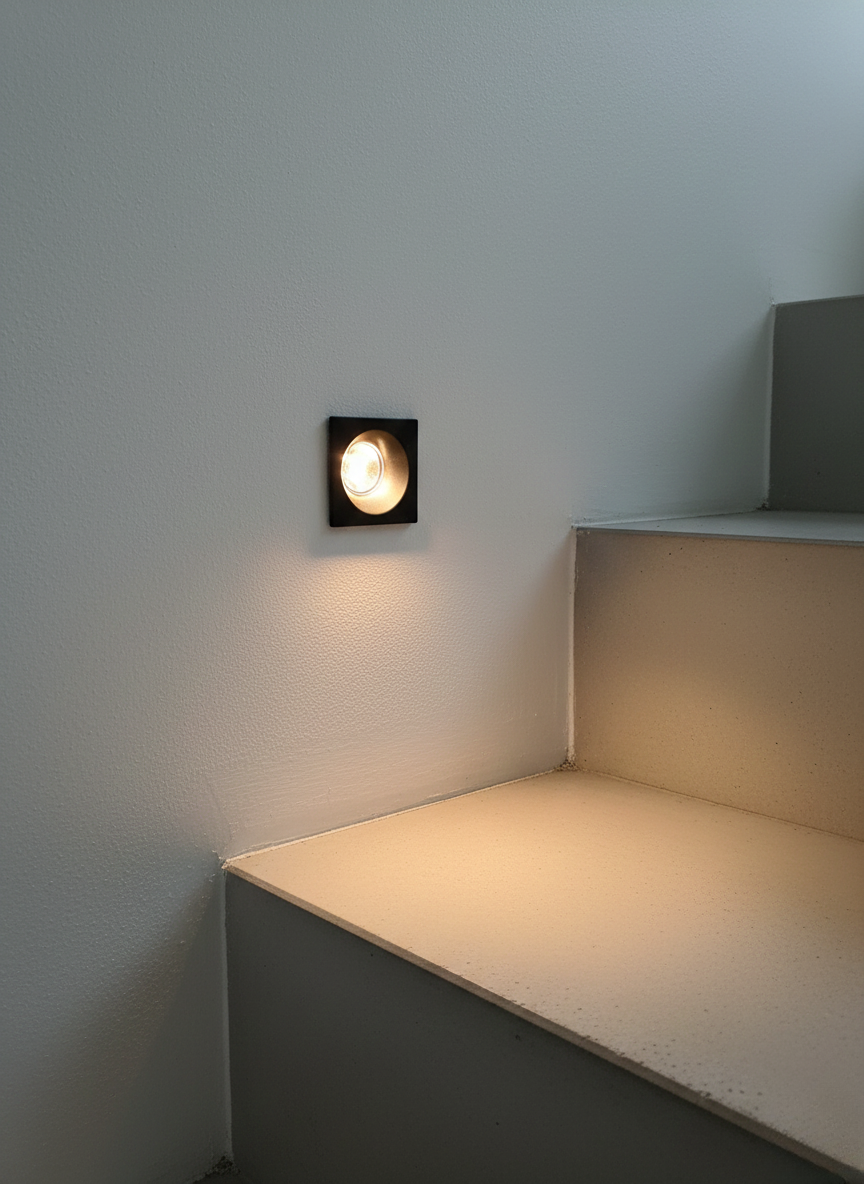 PVD9R Mini Decorative Recessed Square Downlight , 3W